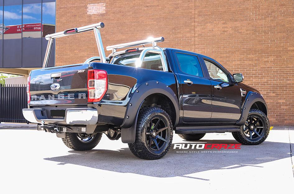 FORD RANGER AVALANCHE MATTE BLACK FRONT MILLED